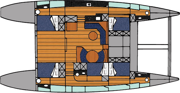 plan catamaran de charter